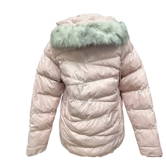 Columbia Women's Pink Puffer Jacket with Faux Fur Hood - Picture 3 of 4